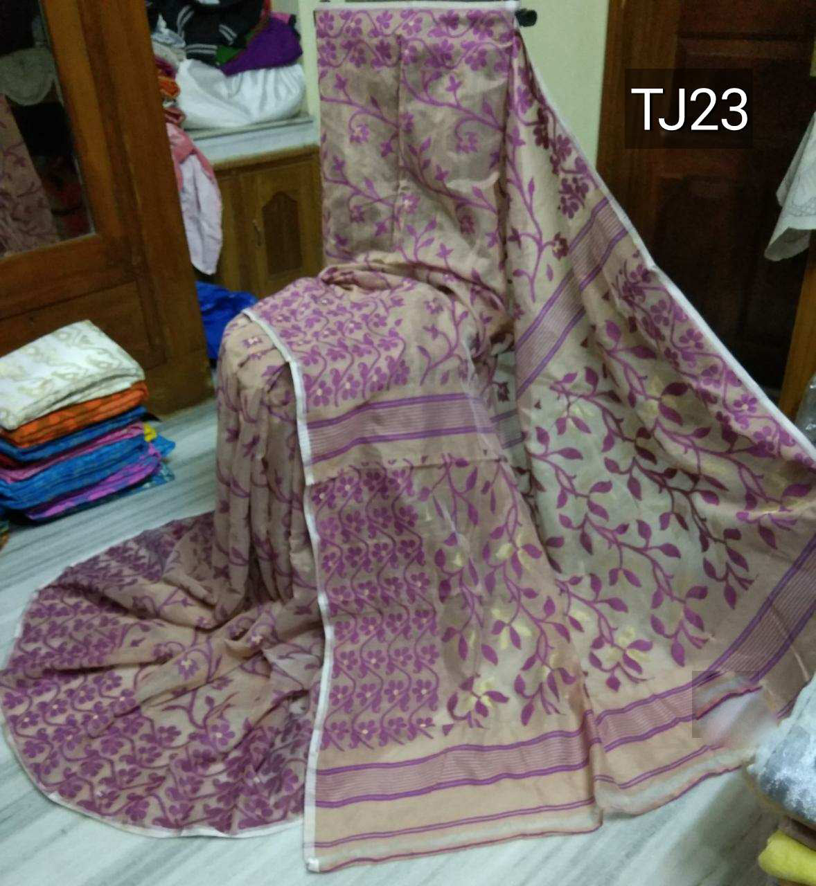 Purple Jamdani Sarees - Dailybuyys