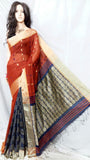 Maroon Pure Cotton Handloom Sarees Get Extra 10% Discount on All Prepaid Transaction