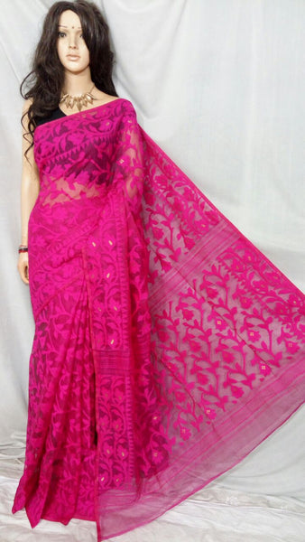 Pink Dhakai Jamdani Sarees