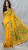 Yellow 80 Count Pure Linen Sarees