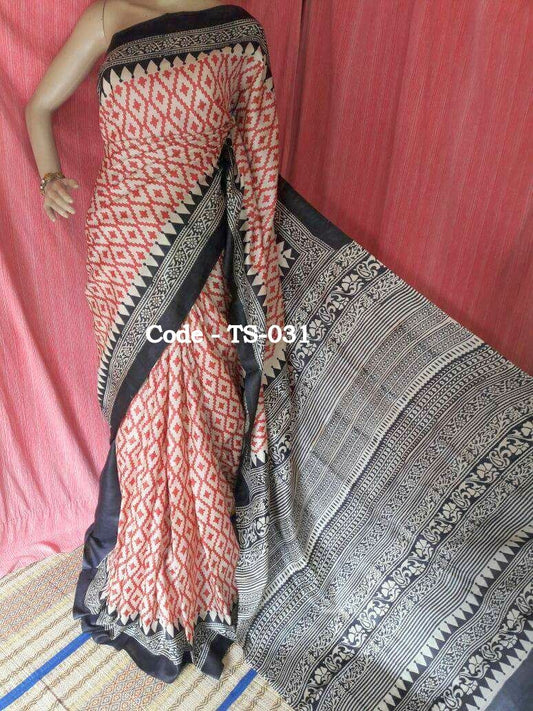Pink Beige Pure Silk Mark Certified Murshidabad Silk Sarees - Dailybuyys