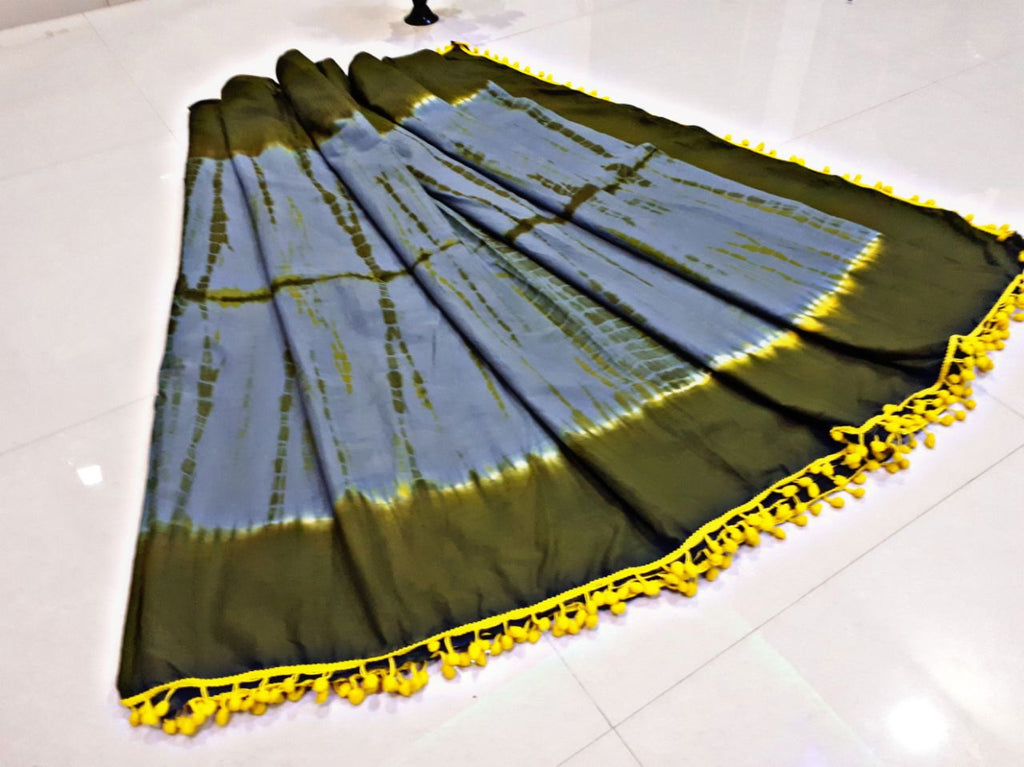 Green Bagru Printed Pure Cotton Sarees