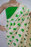 Green Titli Chanderi Pure Cotton Sarees
