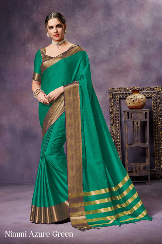 Green Pure Silk Sarees - Dailybuyys