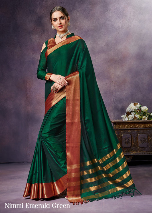 Green Pure Silk Sarees - Dailybuyys