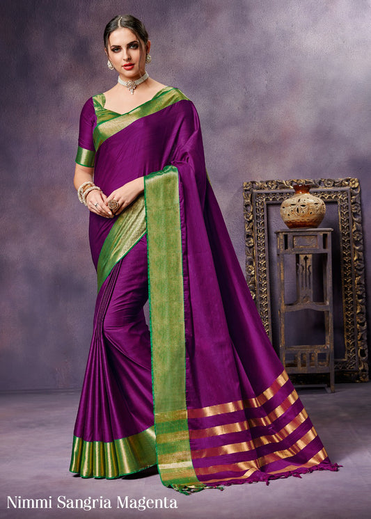 Purple Pure Silk Sarees - Dailybuyys