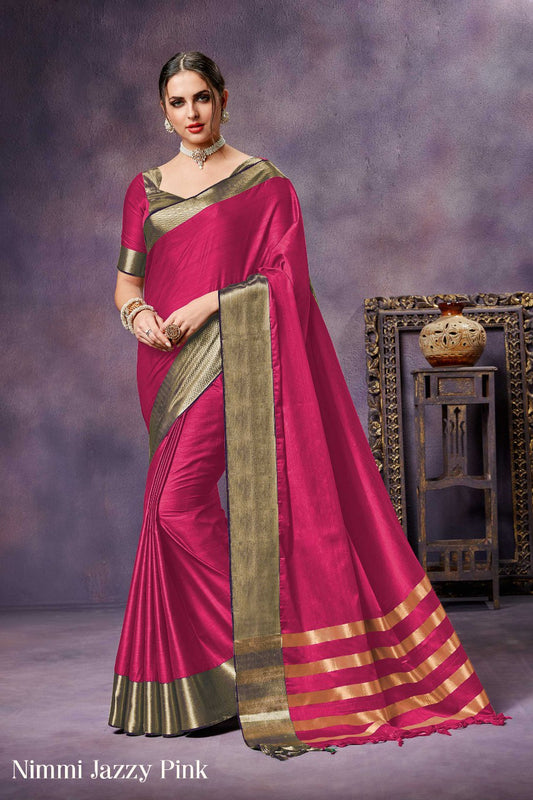 Pink Pure Silk Sarees - Dailybuyys