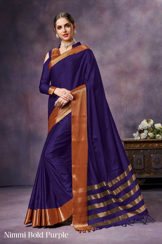 Blue Pure Silk Sarees - Dailybuyys