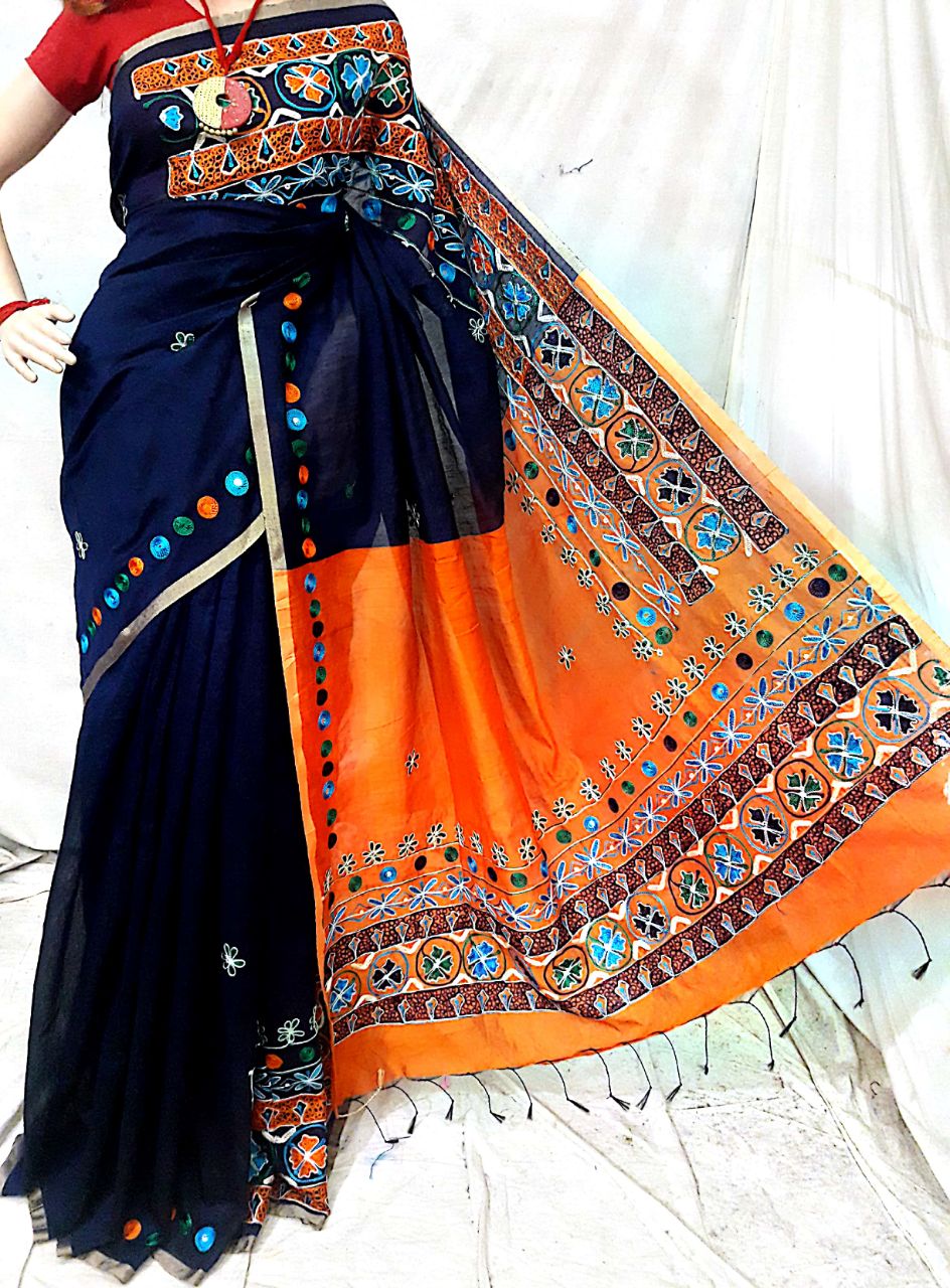 Blue Kathiawari Sarees