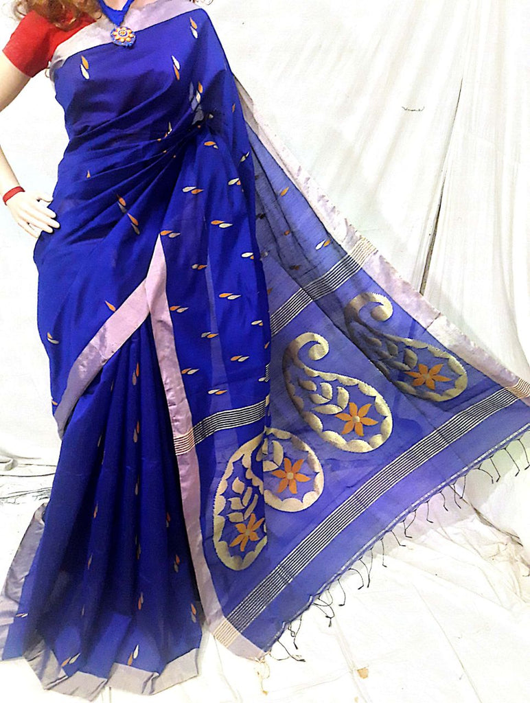Blue Bengal Handloom Silk Sarees