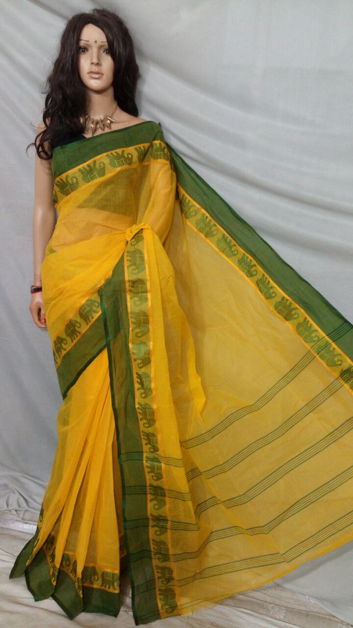 Yellow Tant Sarees - Dailybuyys