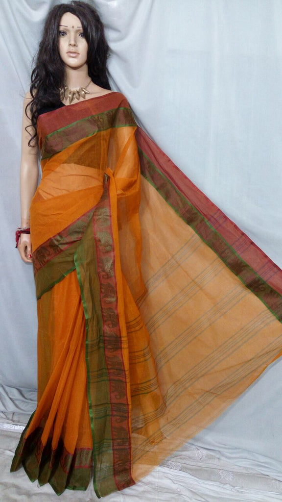 Orange Tant Sarees