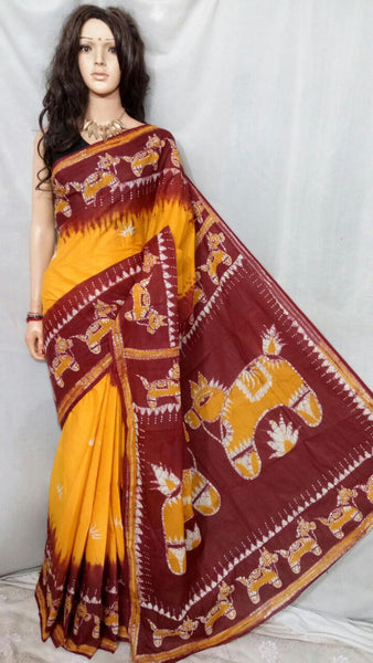 Maroon Yellow Boutique Special Sarees
