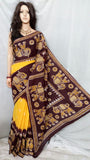 Brown Yellow Boutique Special Sarees