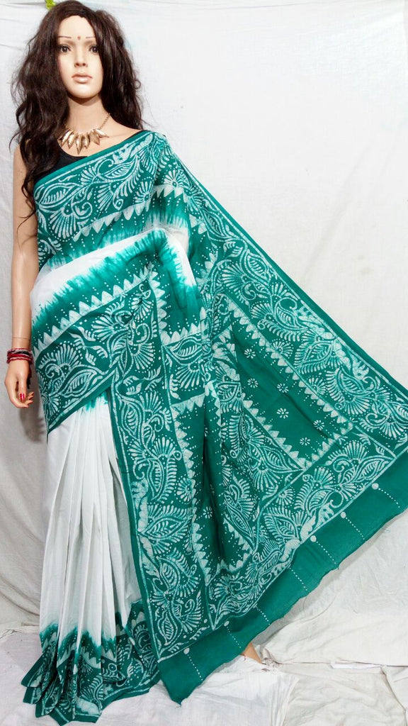 Green White Boutique Special Sarees