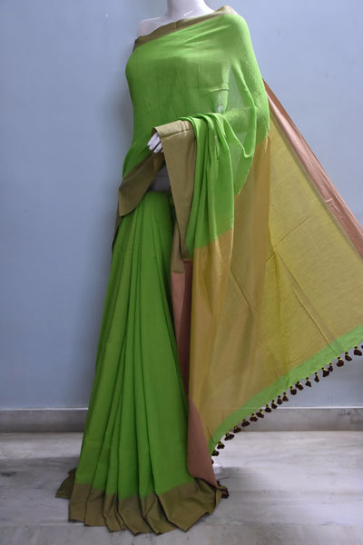 Green Bengal Handloom Khadi Sarees