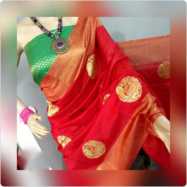 Red Banarasi Silk Sarees