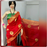 Red Banarasi Silk Sarees Get Extra 10% Discount on All Prepaid Transaction