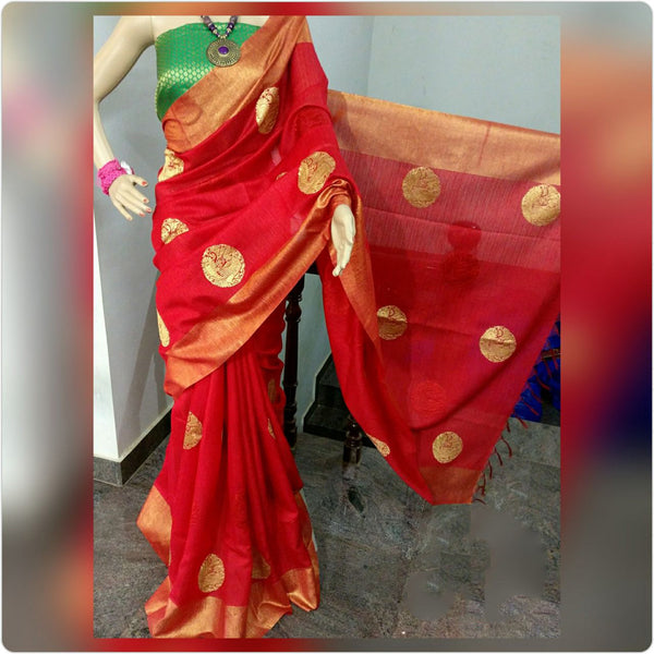 Red Banarasi Silk Sarees
