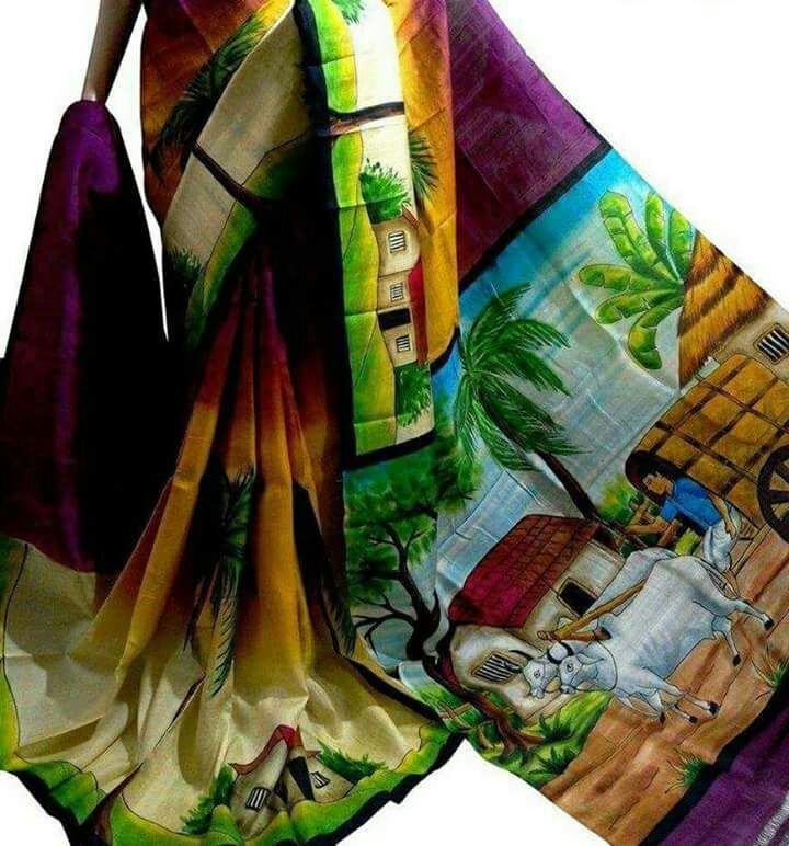 Purple Pure Silk Mark Certified Murshidabad Silk Sarees - Dailybuyys