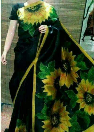 Black Pure Silk Mark Certified Murshidabad Silk Sarees - Dailybuyys