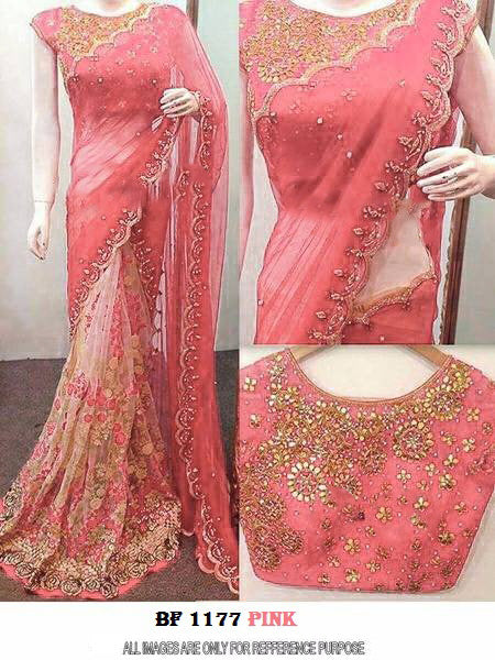 Pink Georgette Sarees - Dailybuyys