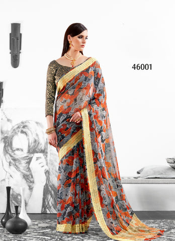 Beige Designer Party Wear Sarees