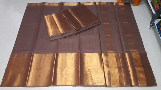Purple Golden Pure Cotton Silk Sarees - Dailybuyys