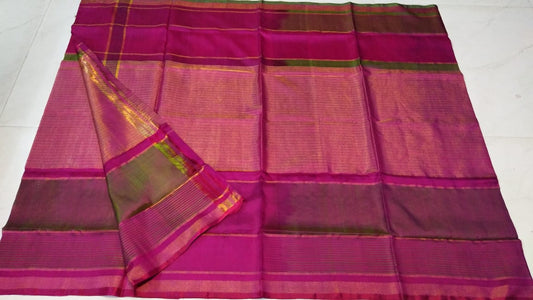 Purple Pure Cotton Silk Sarees - Dailybuyys