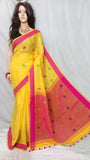 Yellow Pink S.G Pure Linen Sarees