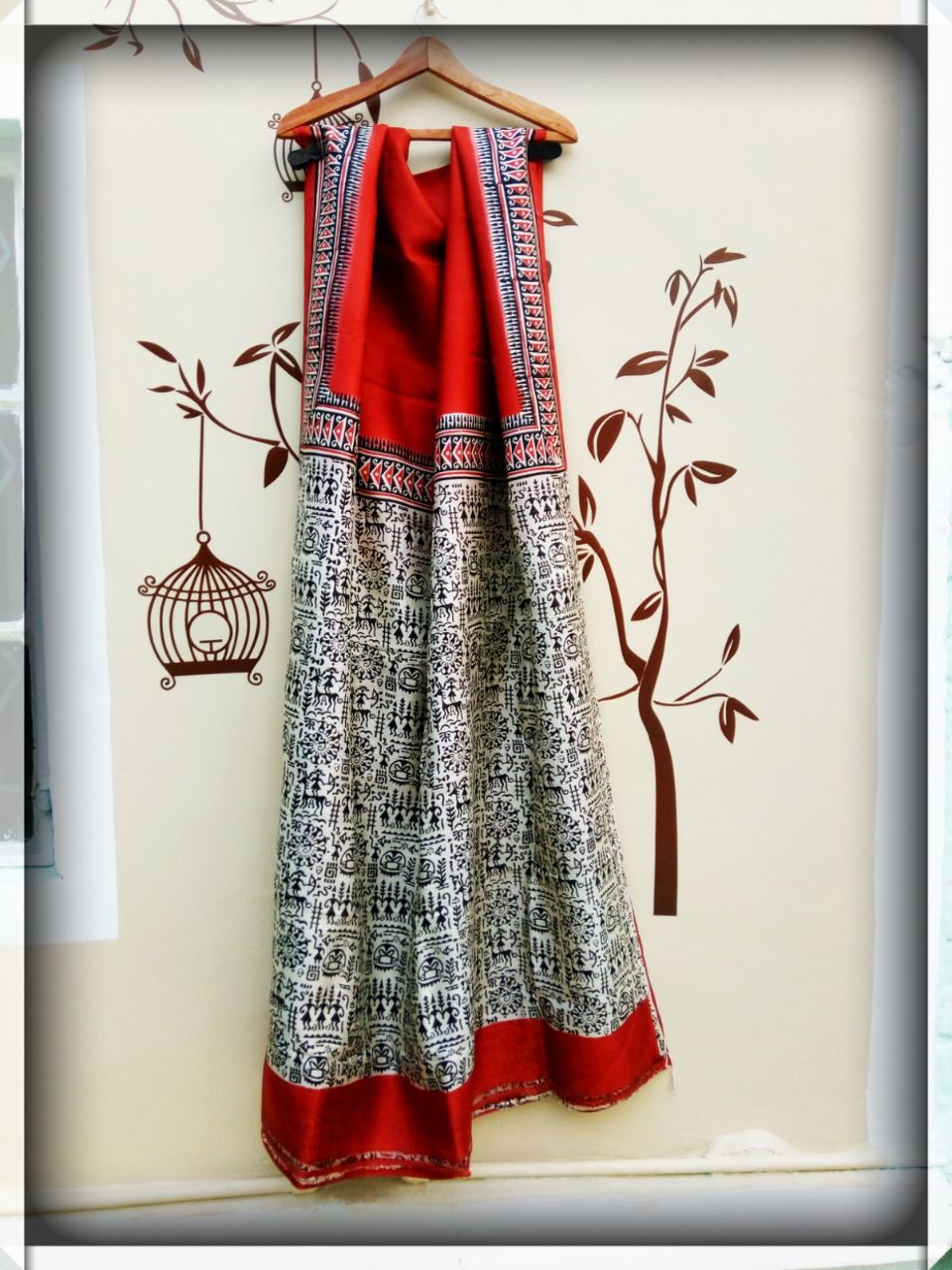 Red Grey Glamour Pure Silk Mark Certified Murshidabad Silk Sarees - Dailybuyys