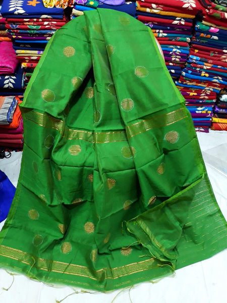 Green S.G Handloom Pure Cotton Silk Sarees