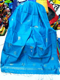 Blue S.G Handloom Pure Cotton Silk Sarees