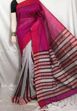 Purple K.K Handloom Pure Cotton Silk Sarees