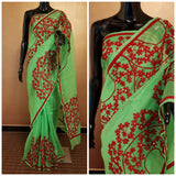 Green Red Kota Silk Sarees Get Extra 10% Discount on All Prepaid Transaction