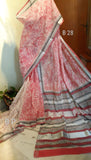 Pink KK Kerala Pure Cotton Sarees