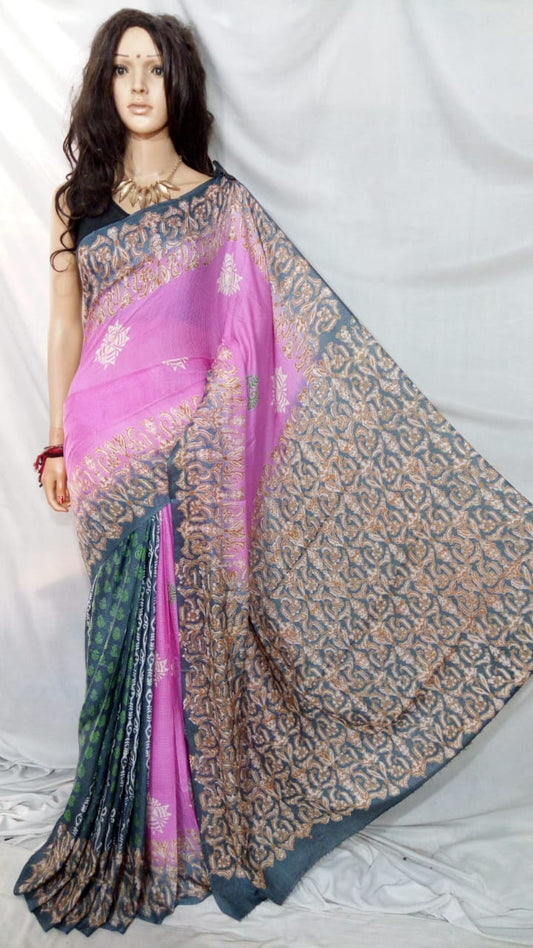 Pink Kota Silk Sarees - Dailybuyys