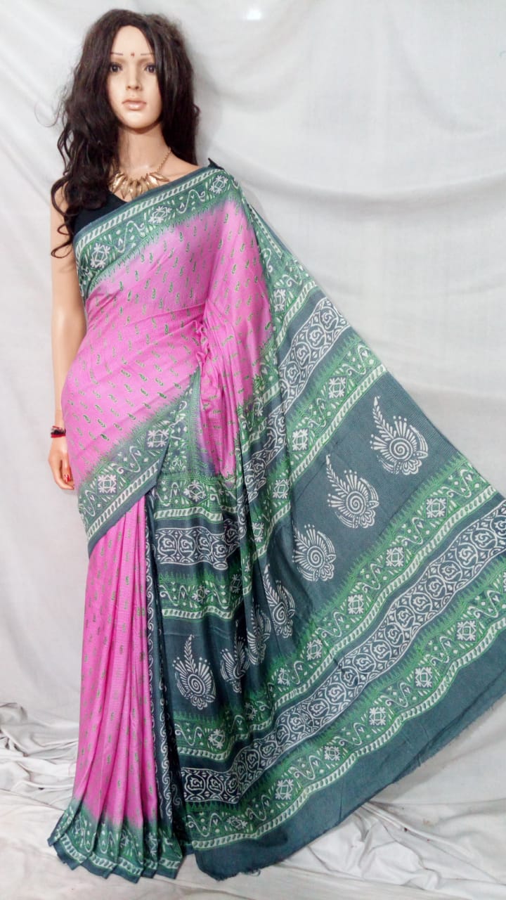 Pink Kota Silk Sarees - Dailybuyys
