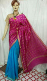 Purple Blue Bhagalpuri Silk Sarees Get Extra 10% Discount on All Prepaid Transaction