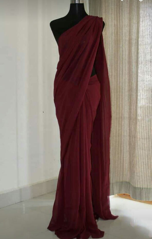 Maroon Khadi Sarees - Dailybuyys
