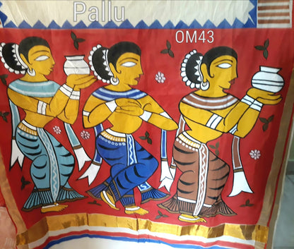 Beige Red KK Kerala Pure Cotton Sarees - Dailybuyys