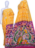 Yellow Bagru Printed Pure Cotton Sarees