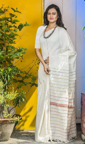 Beige Khesh Sarees Get Extra 10% Discount on All Prepaid Transaction