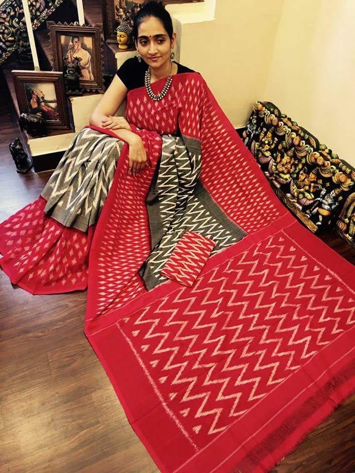 Ikkat cotton sales sarees with price