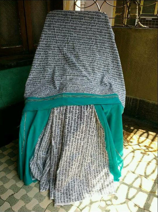 Grey Blue Pure Cotton Khesh Sarees - Dailybuyys