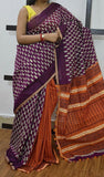 Violet Red K.K Handloom Pure Cotton Silk Sarees Get Extra 10% Discount on All Prepaid Transaction