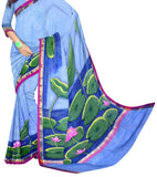 Blue KK Kerala Pure Cotton Sarees