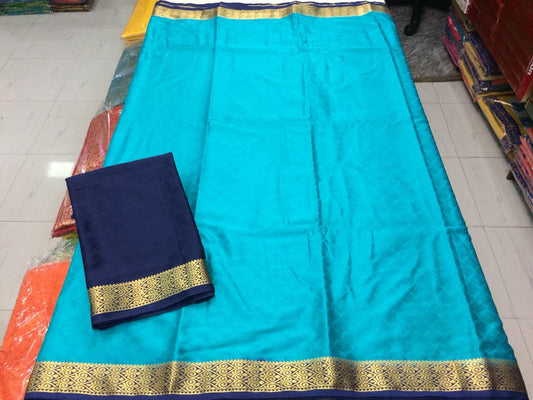 Blue Pure Silk Sarees - Dailybuyys