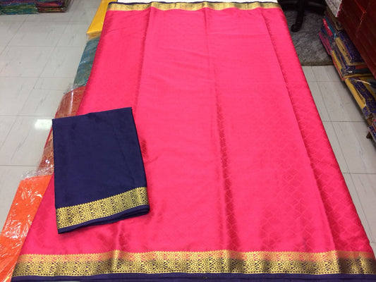 Purple Blue Pure Silk Sarees - Dailybuyys