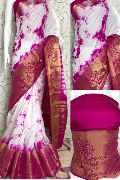 Purple Raw Silk Sarees